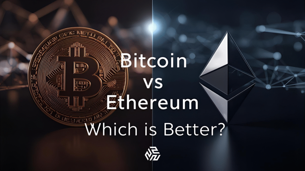 Bitcoin vs Ethereum comparison 2025 – crypto showdown concept